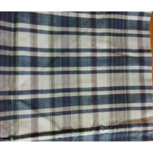 1/2 Yard 36" Cotton Fabric Blue Plaid